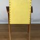 Armchair 1960 french work seat yellow compass feet