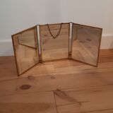 triptych barber mirror