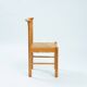 2 vintage chairs in pinewood with braided seat, 1970s