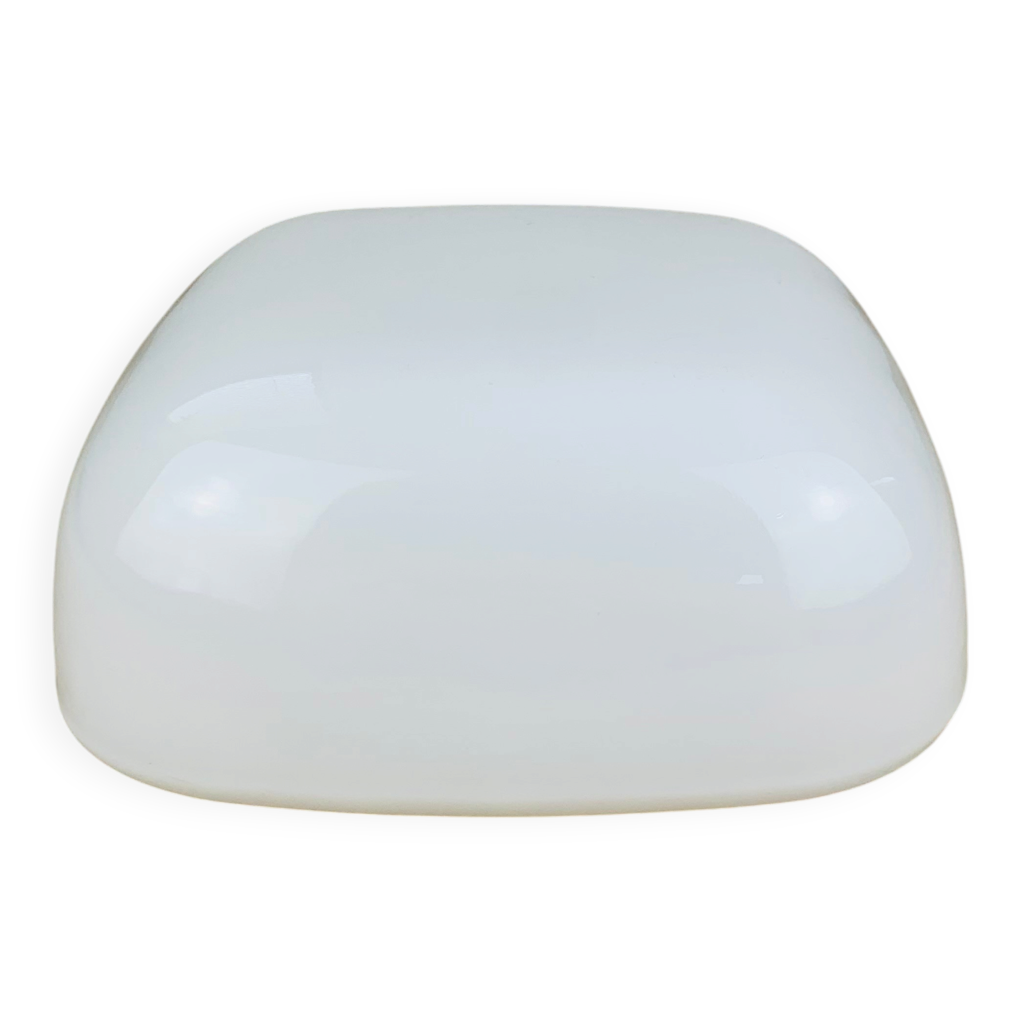 Square opaline wall light, vintage ceiling light, 1960s.