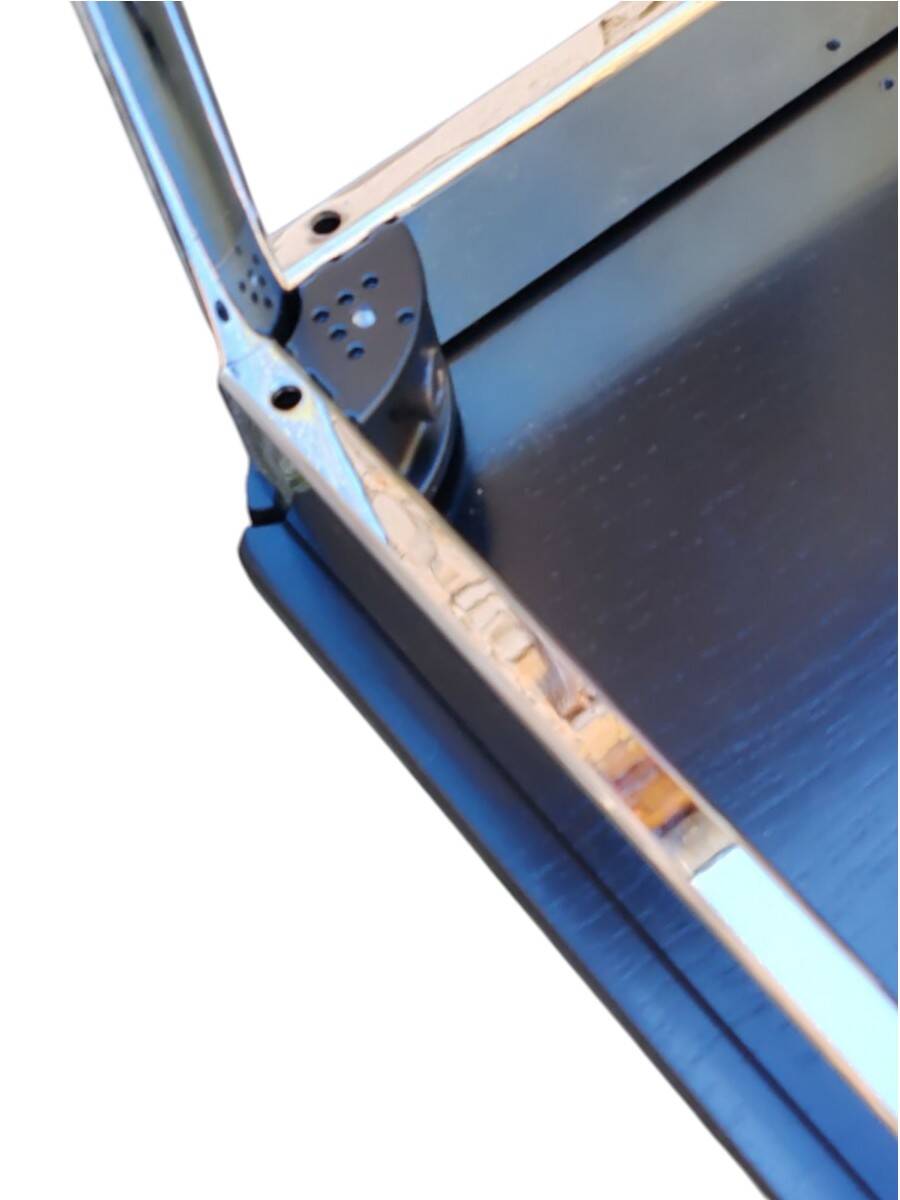 USM Haller desk table – black oak veneer top