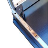 USM Haller desk table – black oak veneer top