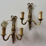 Gilded bronze wall sconces