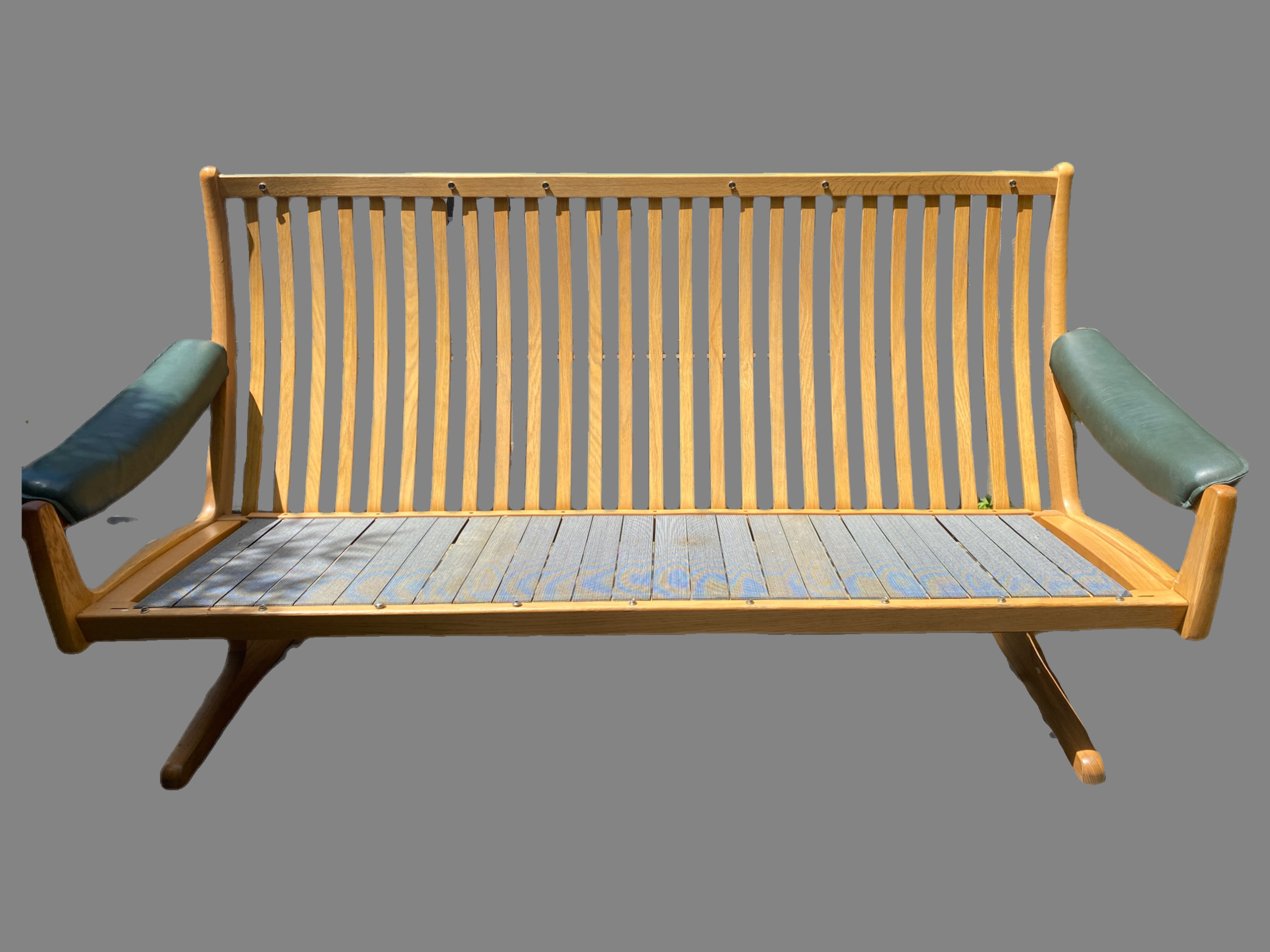 Scandinavian sofa 1970 teak and leather