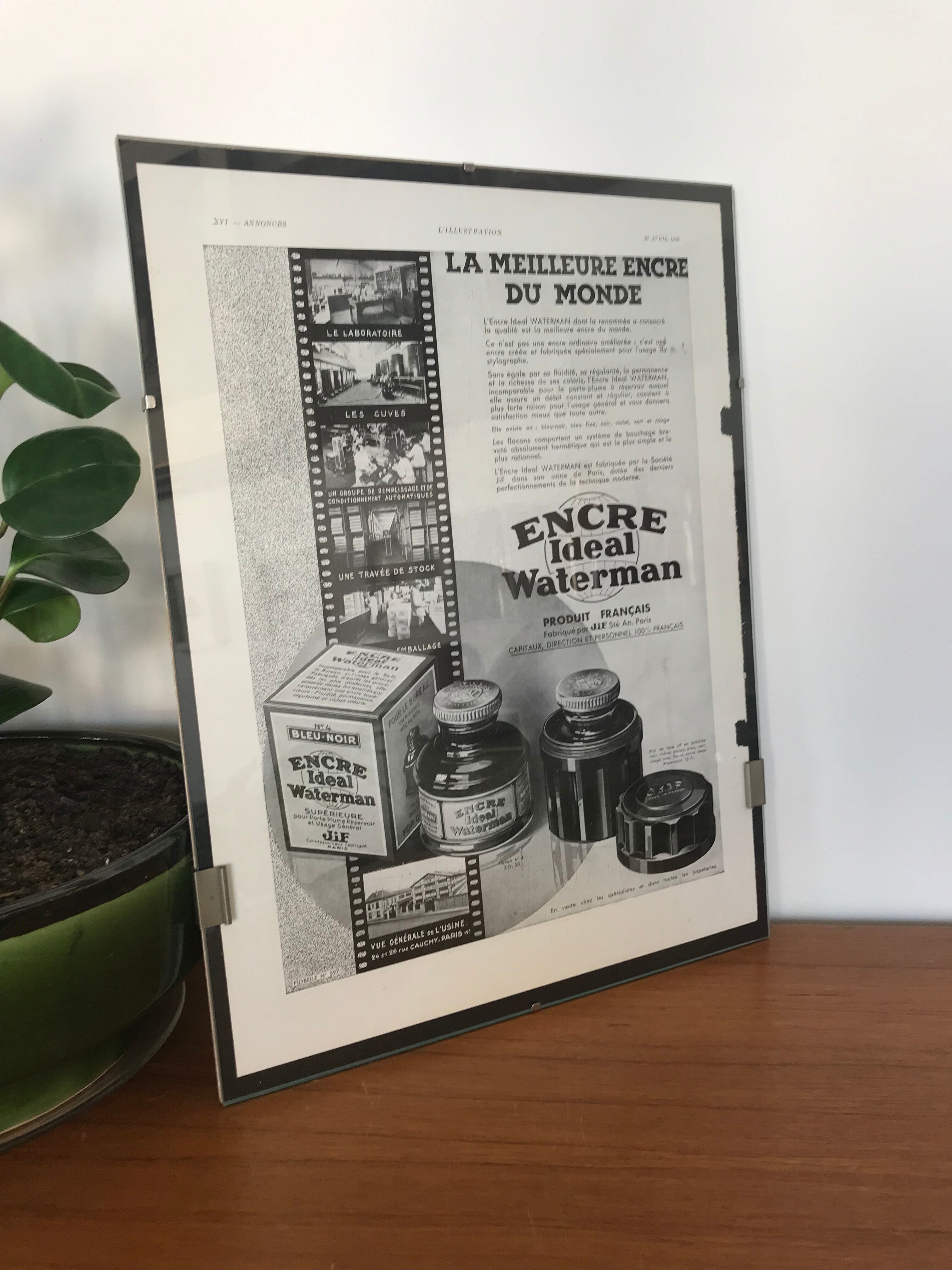 Affiche publicitaire Waterman 1932