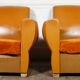 Pair of club chairs in skai 1960