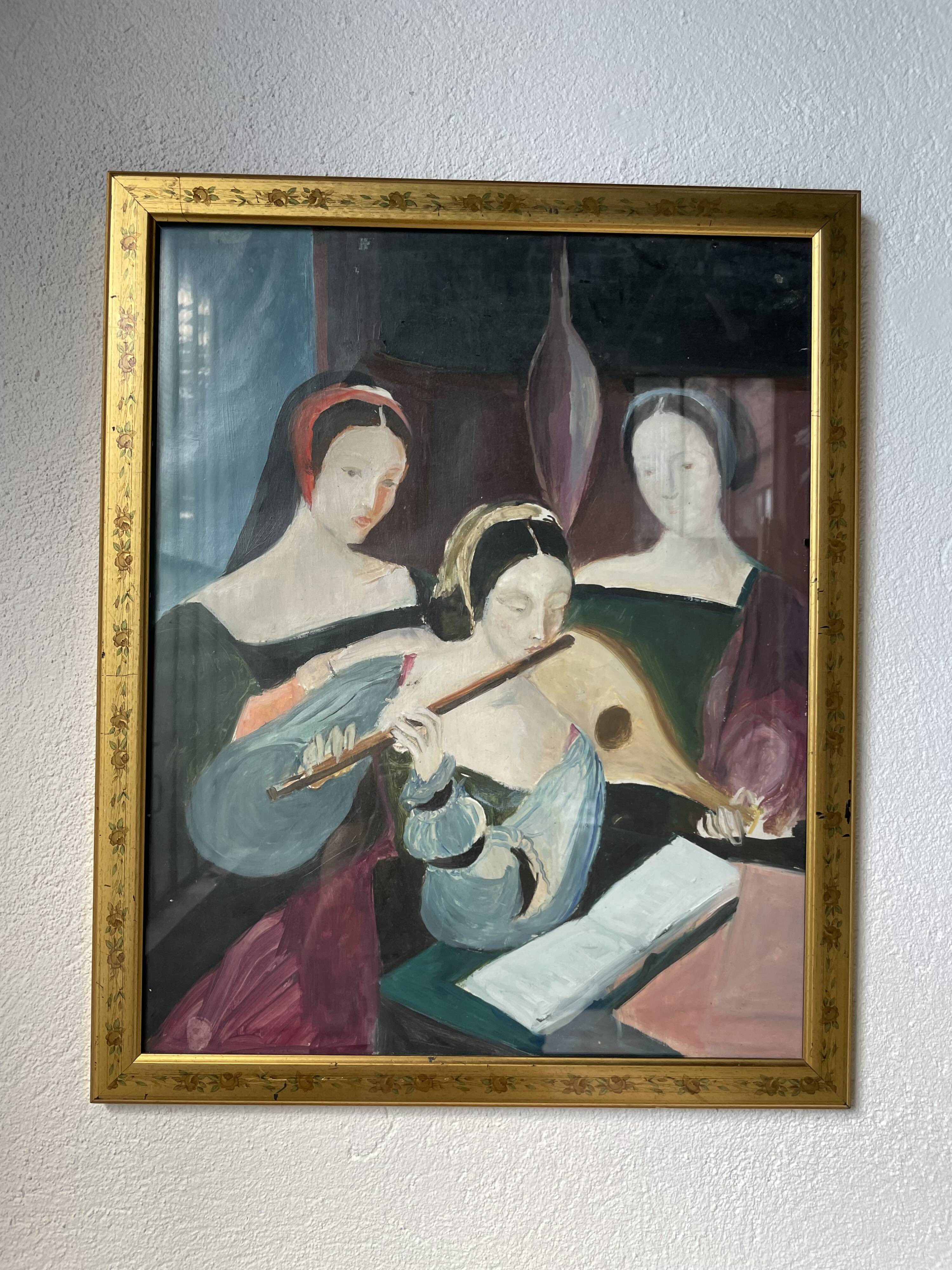 Painting “the three musicians”
