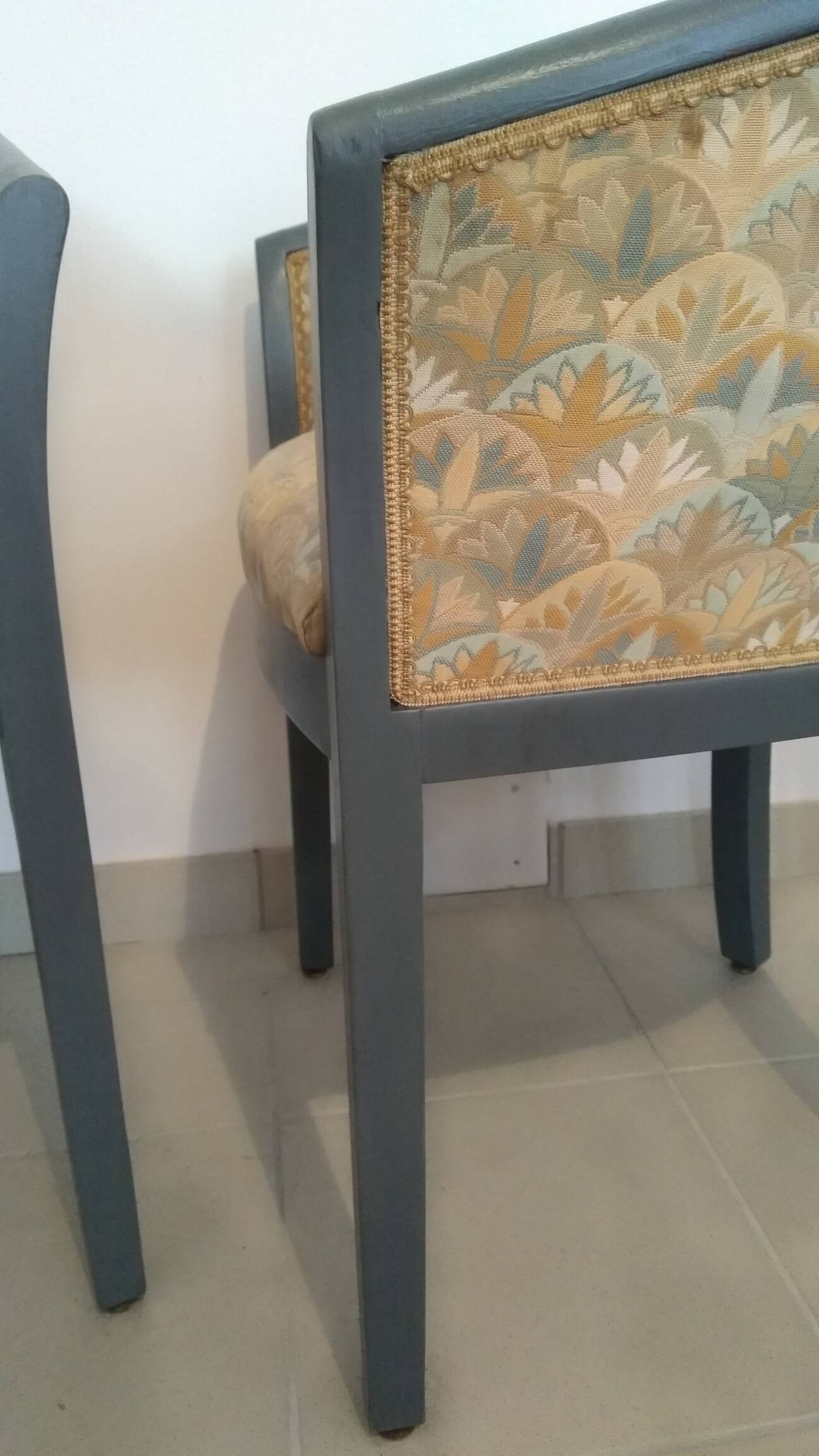 Pair of Rosello Art Deco barrel armchairs