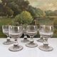 6 old hollow-ribbed glasses from the end of the 19th century
