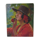 Woman portrait oil on canvas 1935