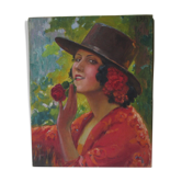 Woman portrait oil on canvas 1935