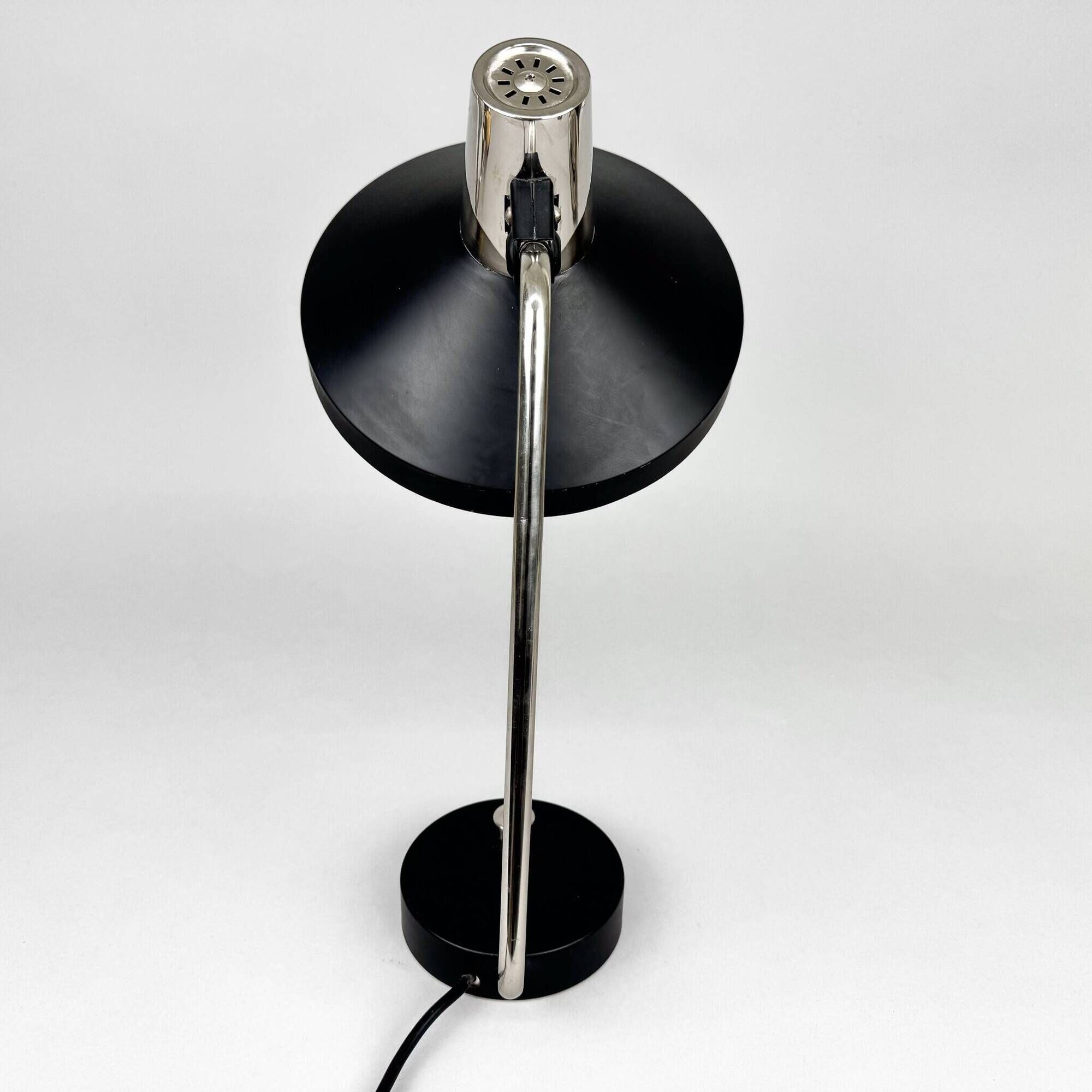 Mid Century Chrome & Metal Adjustable Table Lamp, 1970s