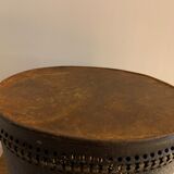 Napoleon III paper basket in leather imitation painted sheet metal