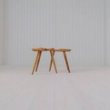 Pair of sculptural mid-century stools in pine by Norsk Husflid 1960s Norway
