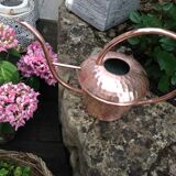 Brushed copper watering can by Lecellier Villedieu vintage 60s-70s