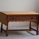 Danish folding table from the mid-century with a drawer in oak, Henning Kjærnulf, 1960s.