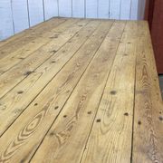 Early 20th-century farmhouse table made of fir, elm, and chestnut.