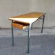 Hitler style 1960 double school desk with locker