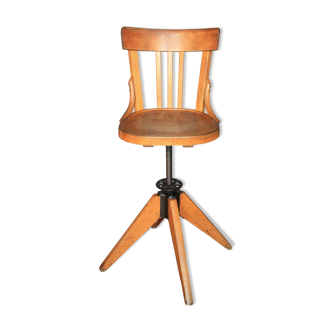 Baumann adjustable swivel wood chair