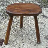 Vintage brutalist tripod stool 1960s