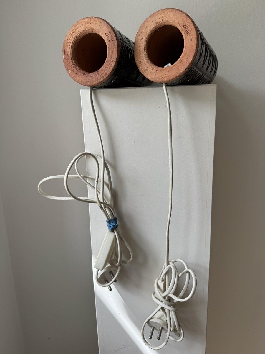 Lampe de table en grès, Elpe AB suédois des années 1960, ensemble de 2