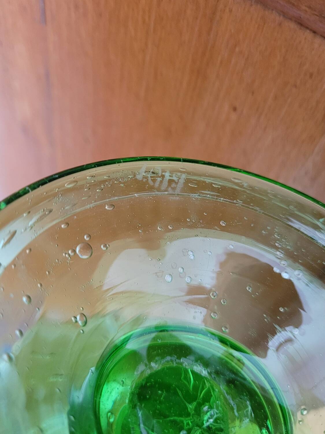 Biot bubble glass candle holder