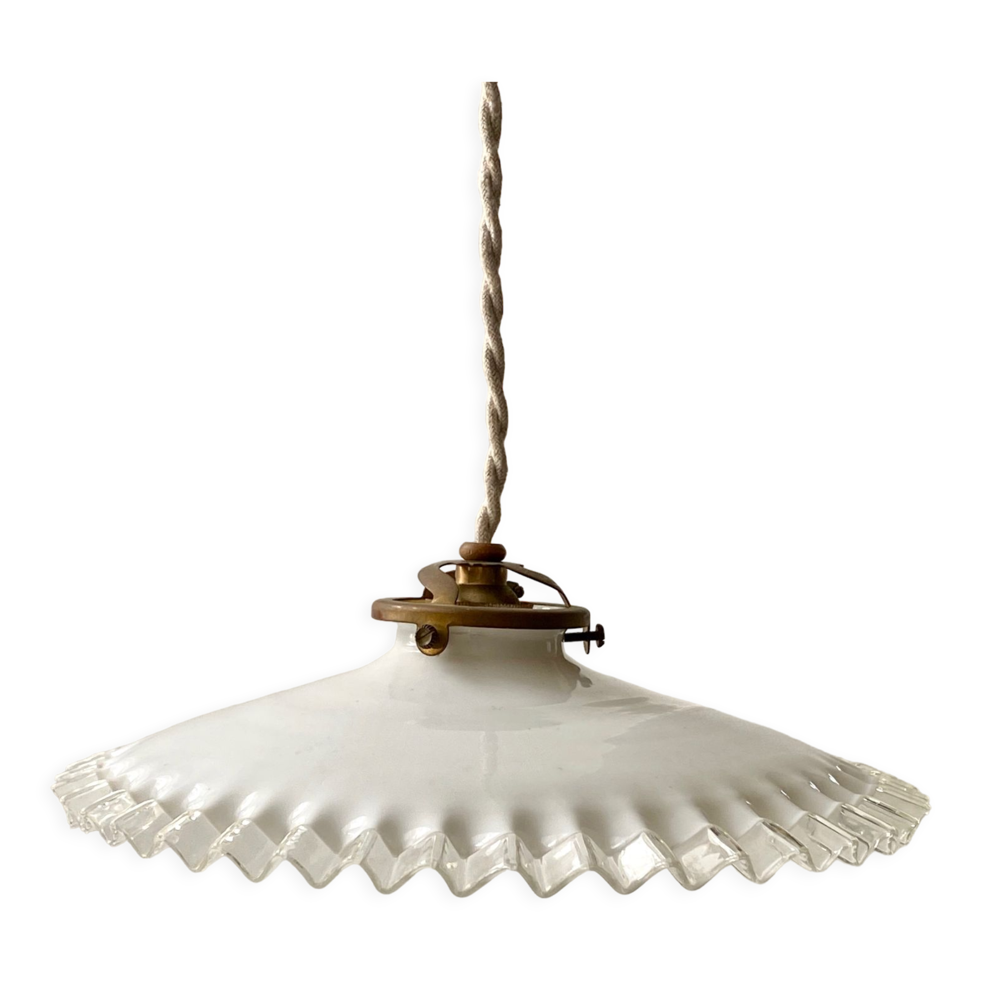 Opaline pendant lamp