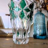 Saint-Louis cut green crystal vase – Tableware & decoration