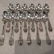 12 silver plated soup spoons by goldsmith Ravinet Denfert art nouveau