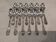 12 silver plated soup spoons by goldsmith Ravinet Denfert art nouveau