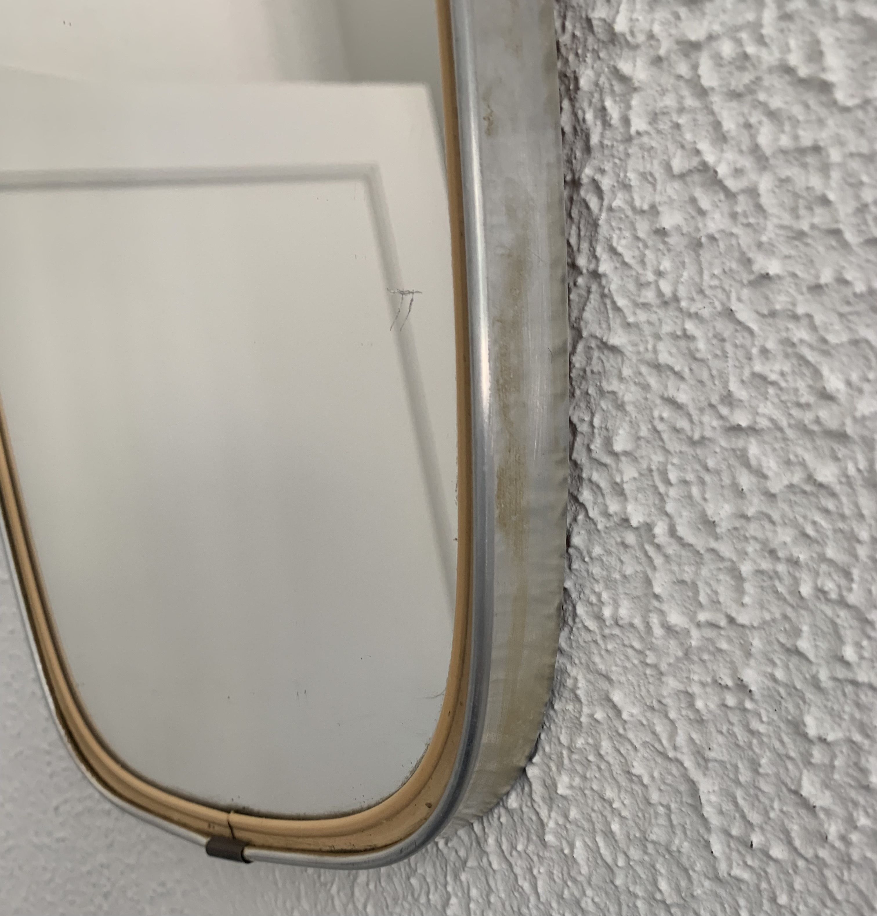 Vintage mirror 1960 asymmetrical mirror - 46 x 24 cm