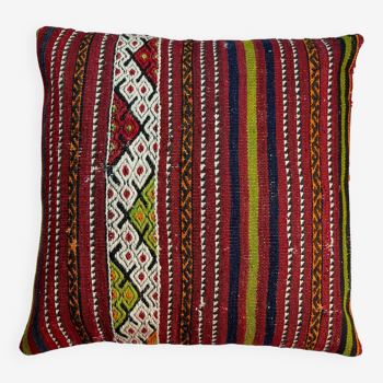 Housse de coussin kilim turc vintage, 55 x 55 cm