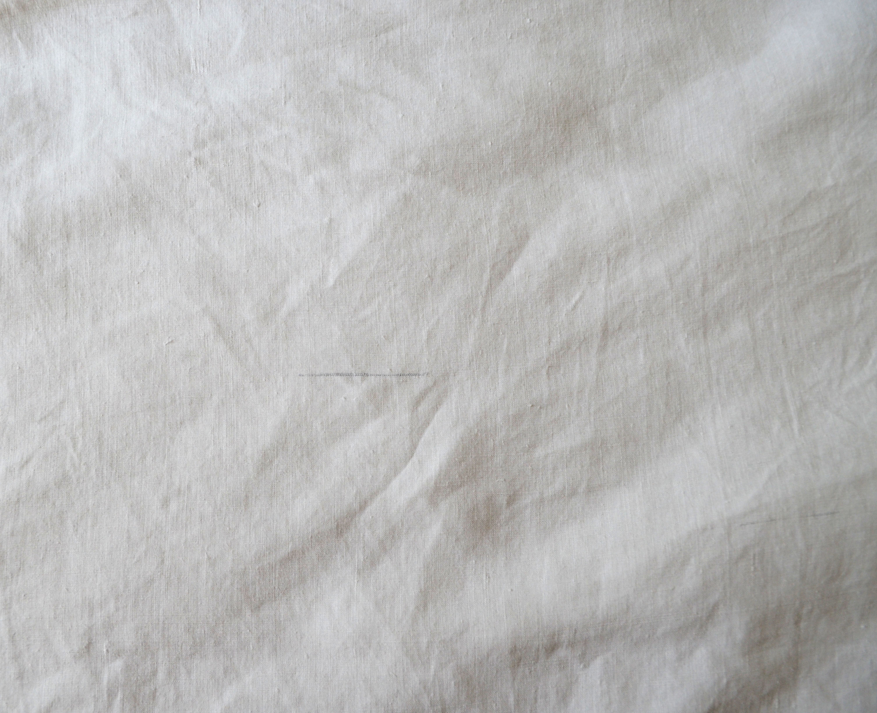 Antique linen sheet embroidery richelieu