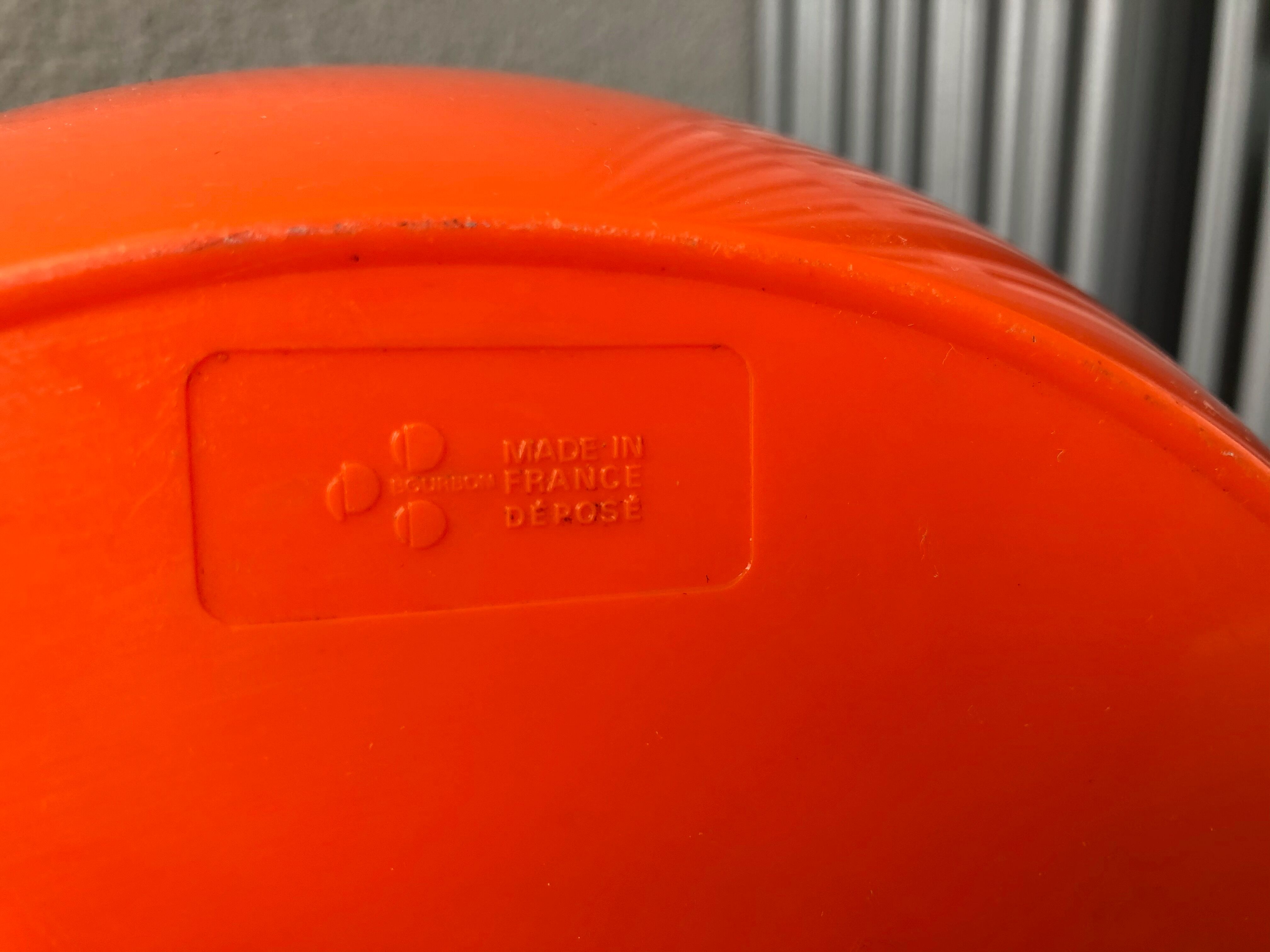 Orange vintage ice bucket