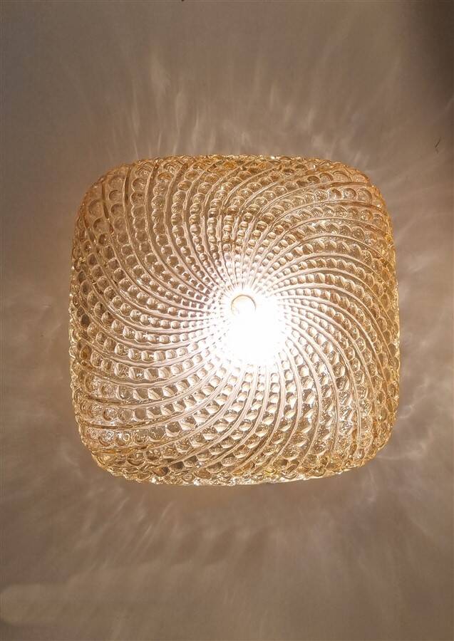 Iridescent glass ceiling light