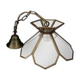 Suspension Vintage En verre et laiton