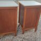 Pair of oak bedside tables, a. 1950; compass base, vintage retro design