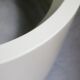 Important cylindrical planter in cream lacquered fiberglass, circa 1970
