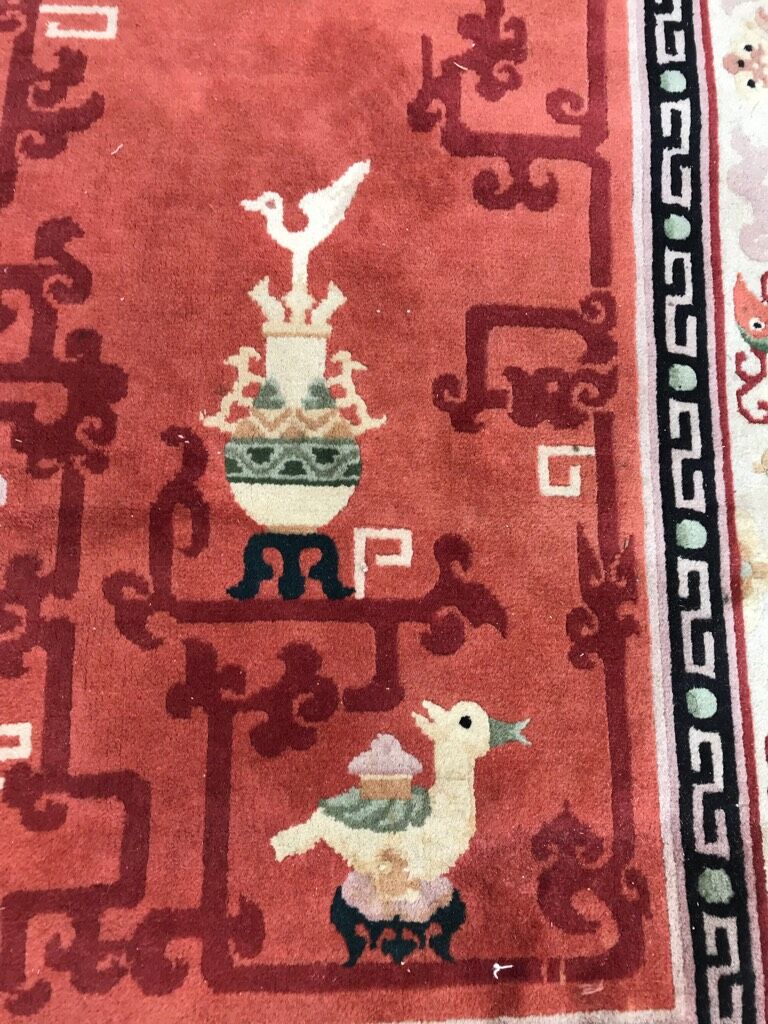 Old Chinese  wool rug 154 x 254 cm
