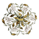 Large Florentine Tole Crystal Flushmount 1960’s