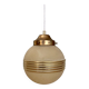 Vintage art deco globe pendant lamp in yellow and gold granite glass
