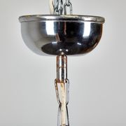 Chrome four-lamella metal pendant by borsfay tamás
