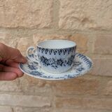Antique coffee cup with saucer, Saint Amand and Hamage, Jeannette model
