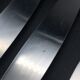 9 table knives in silver metal.