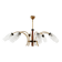 Lustre vintage en laiton et bois