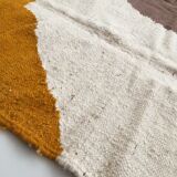 Moroccan Berber Kilim carpet ecru with colorful flats 284x184cm