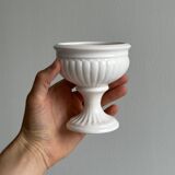 Off-white ceramic footed bowl