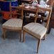 Paire de chaises Biedermeier en bois blond Époque Biedermeier