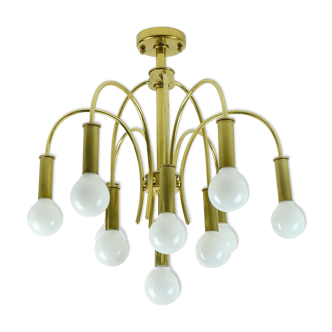 1970s brass ceiling light