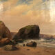 George Henry Jenkins (1843-1914). The shore, very large oil on canvas framed.
